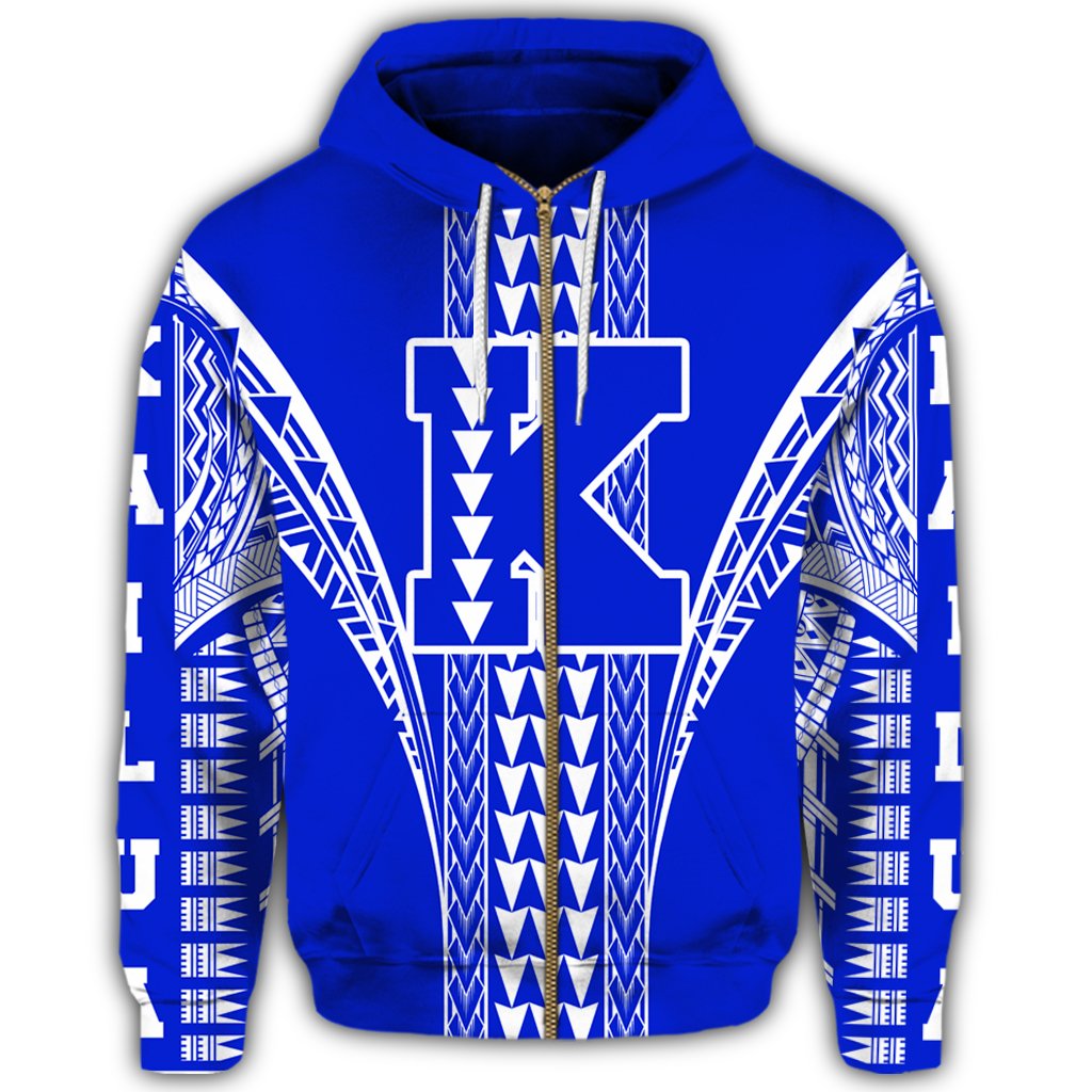 Hawaii Hoodie Kailua High Zip Hoodie - Polynesian Pride
