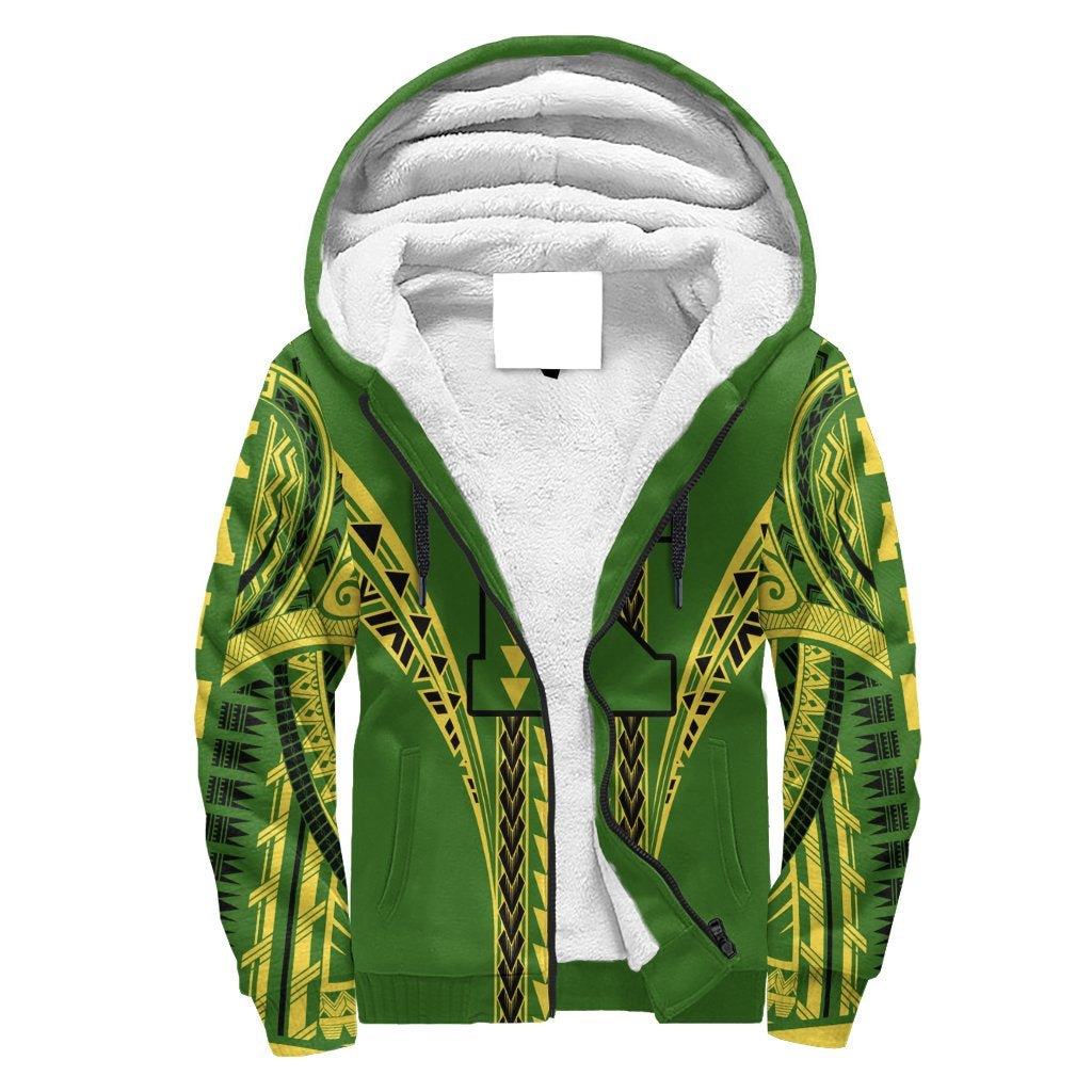 Hawaii - Kaimuki High Sherpa Hoodie AH Green - Polynesian Pride