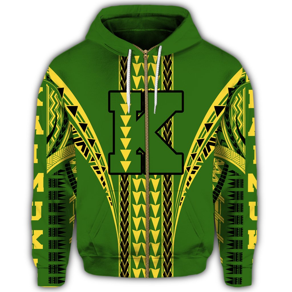 Hawaii Hoodie Kaimuki High Zip Hoodie - Polynesian Pride