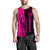 Hawaii King Polynesian Men's Tank Top - Lawla Style Pink - AH - Polynesian Pride