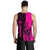 Hawaii King Polynesian Men's Tank Top - Lawla Style Pink - AH - Polynesian Pride