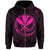 Polynesian Kanaka Shaka Map of Hawaii Zip Hoodie Pink - Polynesian Pride