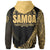 Samoa Hoodie Gold Polynesian Patterns Sport Style - Polynesian Pride