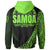 Samoa Hoodie Green Polynesian Patterns Sport Style - Polynesian Pride