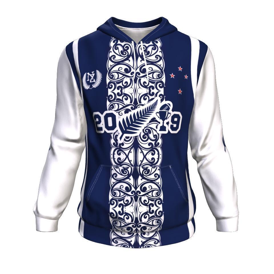 Rugby 2019 Hoodie Maori New Zealand Navy Unisex Art - Polynesian Pride