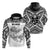 Guam Rugby Hoodie Polynesian Patterns White LT16 - Polynesian Pride