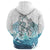 Maori Manaia The Blue Sea Hoodie, White - Polynesian Pride