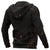 New Zealand Zip up Hoodie, Maori Gods Zipper Hoodie, Tumatauenga (God of War) Black - Polynesian Pride