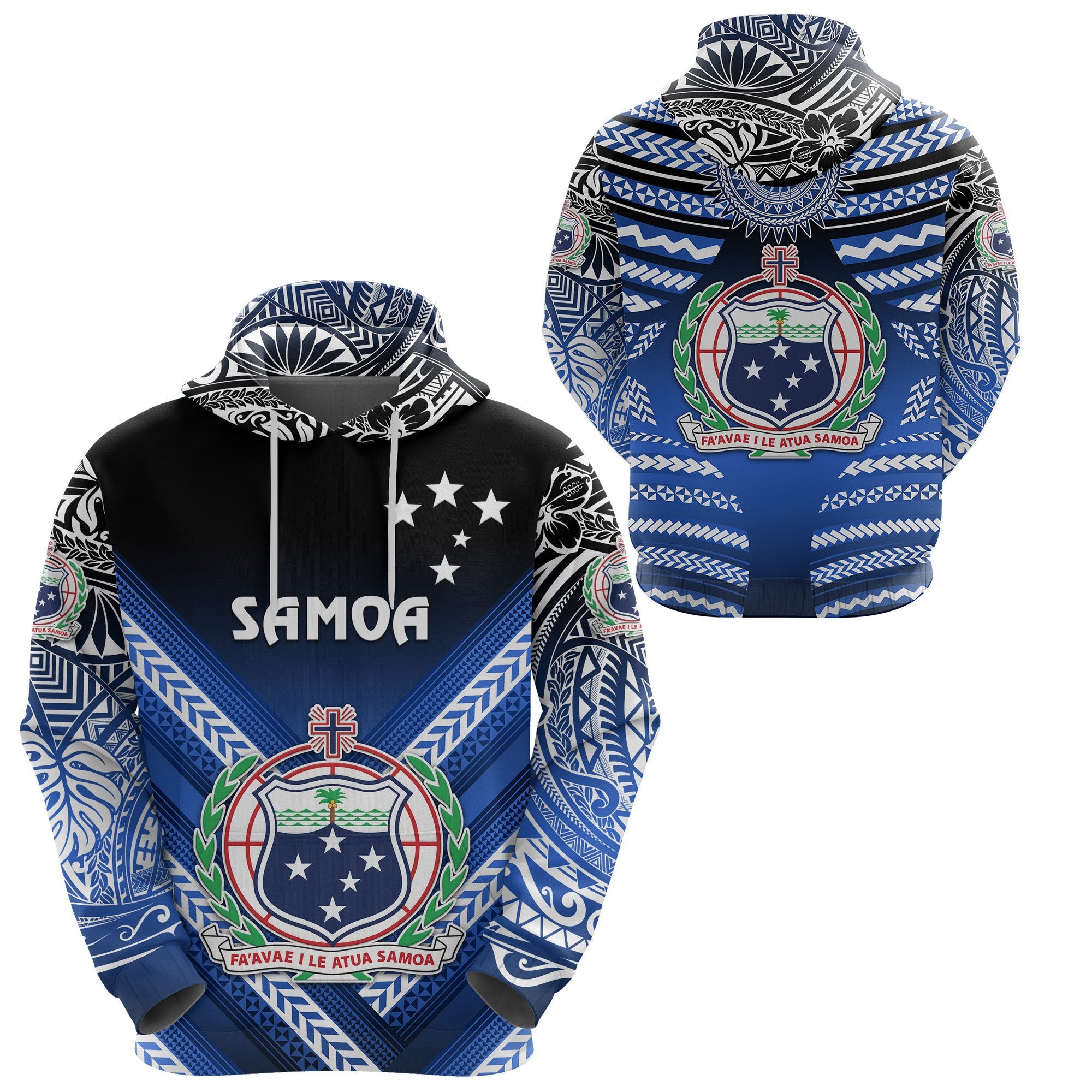 Manu Samoa Rugby Hoodie Creative Style Blue Unisex Blue - Polynesian Pride