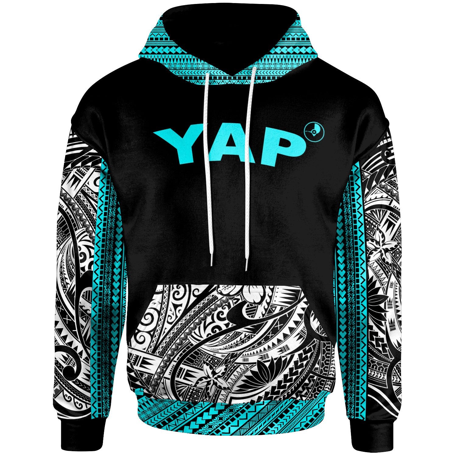 Yap Hoodie Minimalist Style Unisex Blue - Polynesian Pride