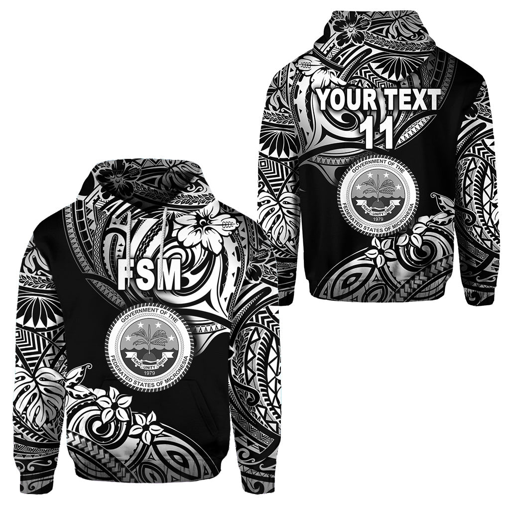 Custom Federated States of Micronesia Hoodie Unique Vibes Black LT8 Unisex Black - Polynesian Pride