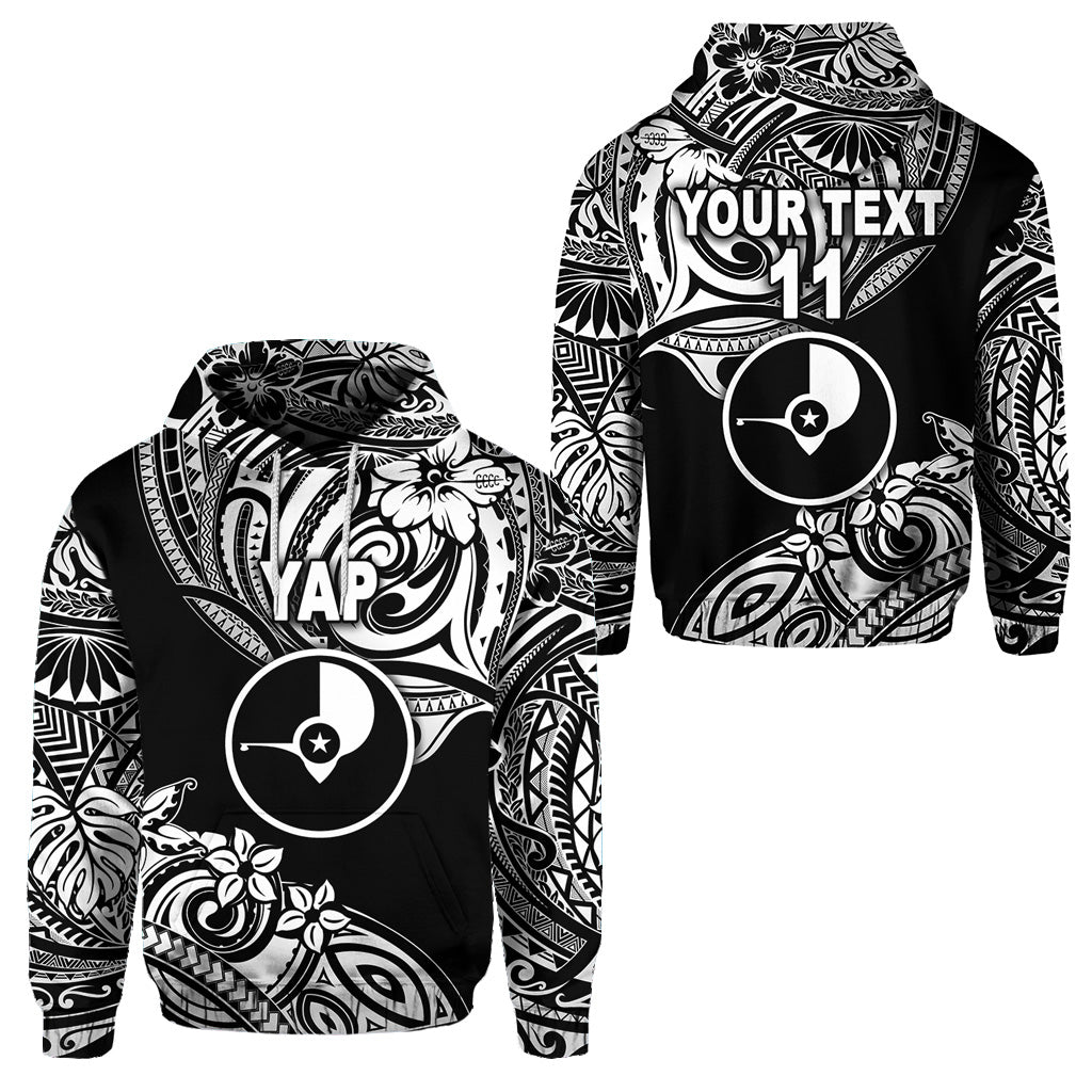 Custom FSM Yap Hoodie Unique Vibes Black LT8 Unisex Black - Polynesian Pride