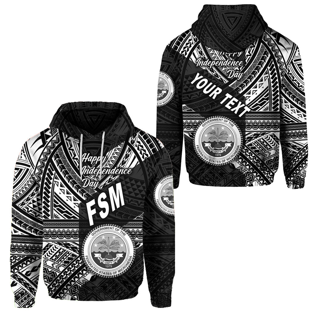 Custom Federated States of Micronesia Hoodie FSM Happy Independence Day Original Vibes Black LT8 Unisex Black - Polynesian Pride