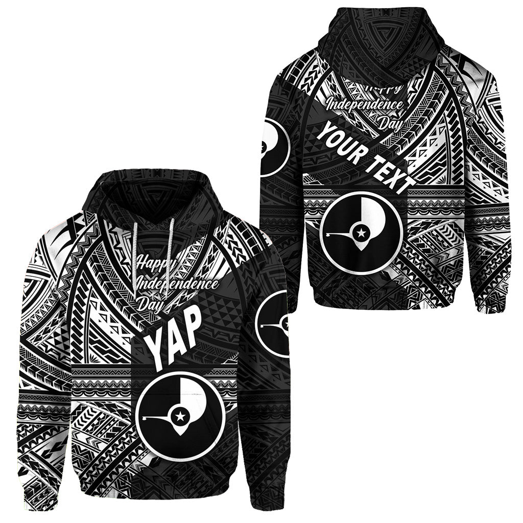 Custom FSM Yap Hoodie Happy Independence Day Original Vibes Black LT8 Unisex Black - Polynesian Pride