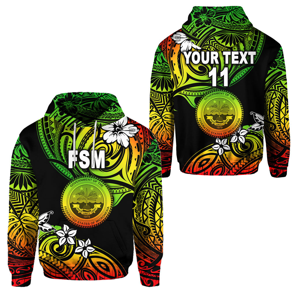 Custom Federated States of Micronesia Hoodie Unique Vibes Reggae LT8 Unisex Reggae - Polynesian Pride