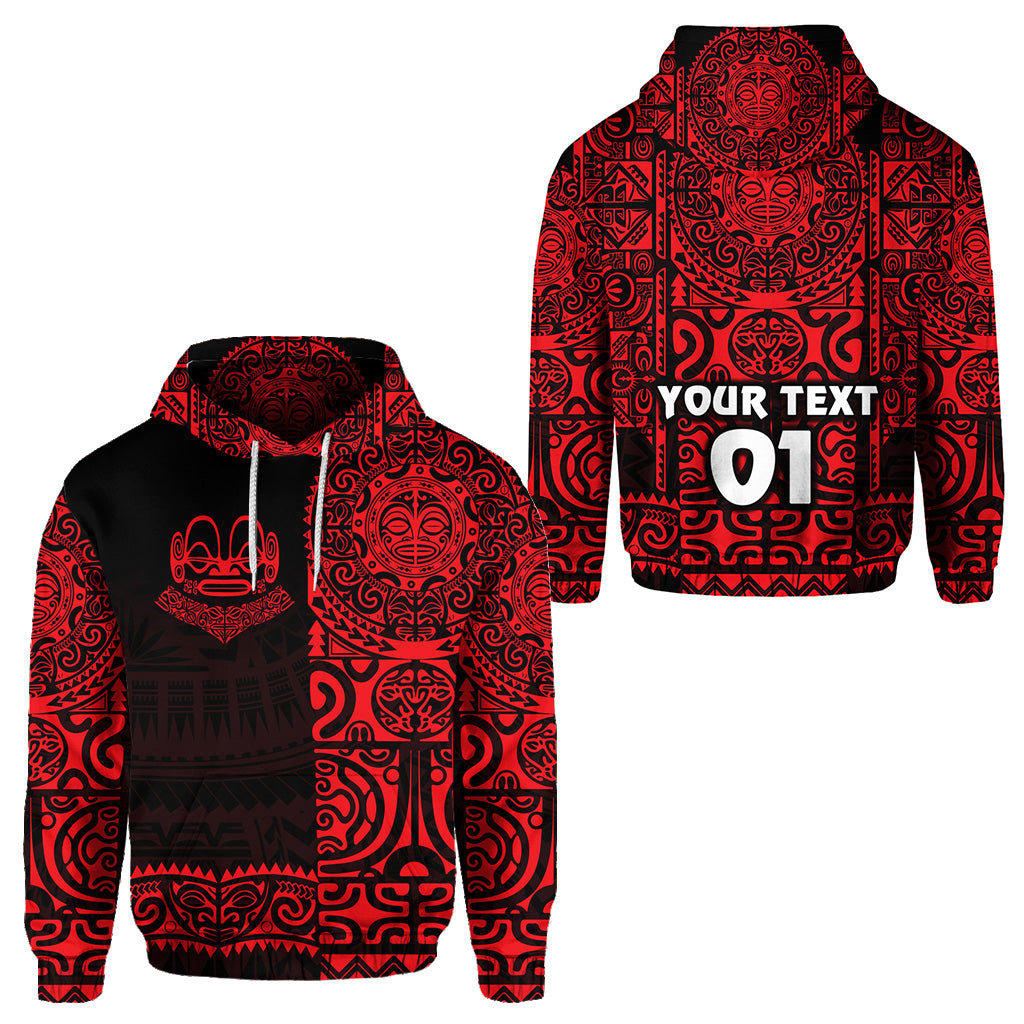 Custom Marquesas Islands Hoodie Marquesan Tattoo Unique Style Red LT8 - Polynesian Pride