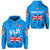 Custom Fiji Day Hoodie Flag Vibes LT8 Blue - Polynesian Pride