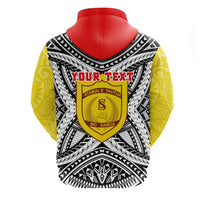 Custom Samoa College Zip Hoodie Polynesian Style Version Special - Polynesian Pride