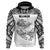 Custom Guam Rugby Hoodie Polynesian Patterns White LT16 - Polynesian Pride