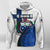 Custom American Samoa Rugby Hoodie Armor Style White - Polynesian Pride