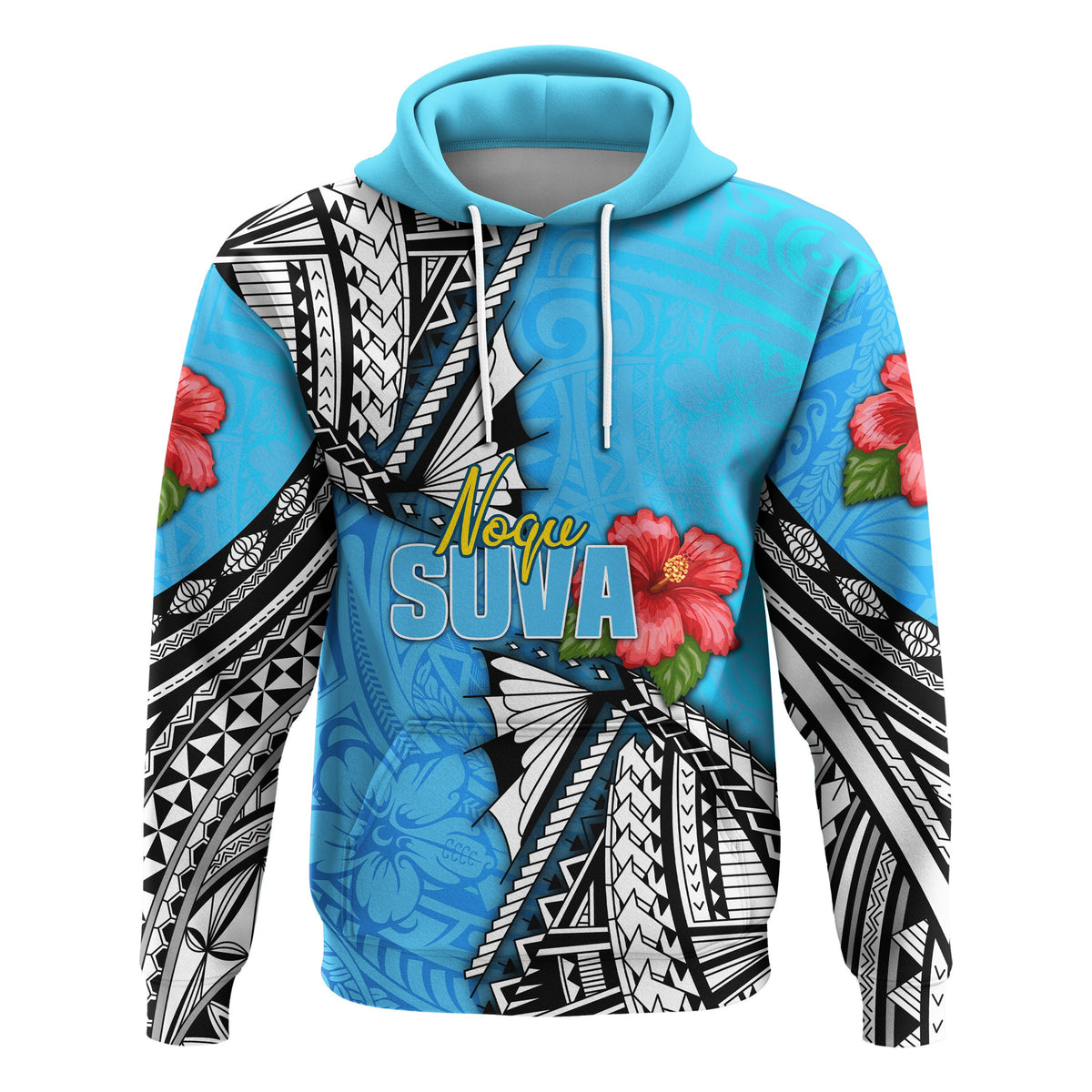 Custom Suva Rugby Hoodie Polynesian Pinwheel Style - Polynesian Pride