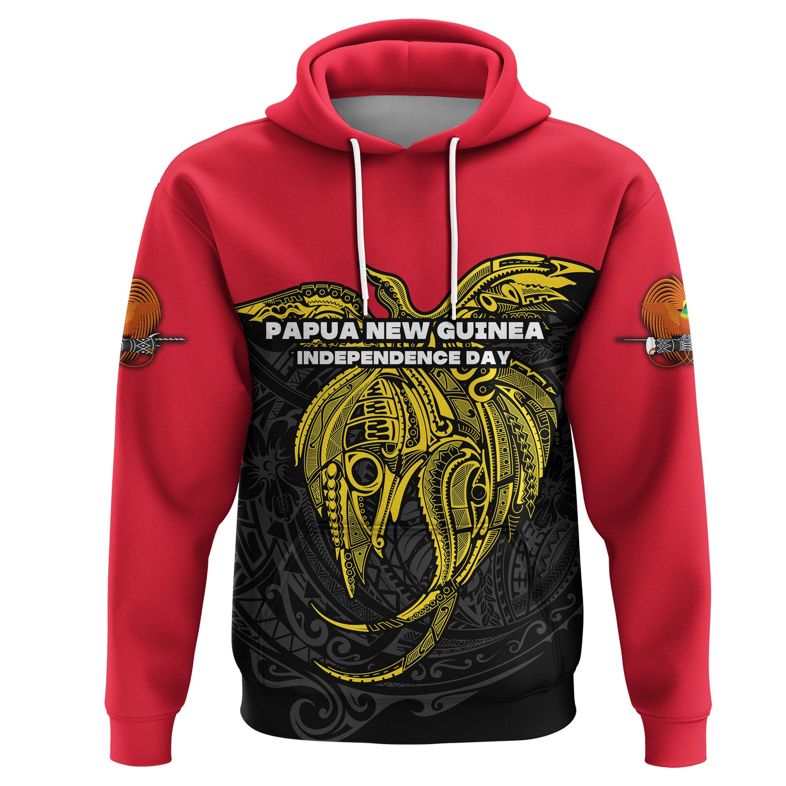 Papua New Guinea Hoodie Independence Day Simple Style LT16 Unisex Black - Polynesian Pride