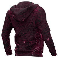 New Zealand Hoodie, Maori Gods Pullover Hoodie, Tumatauenga (God of War) Pink - Polynesian Pride