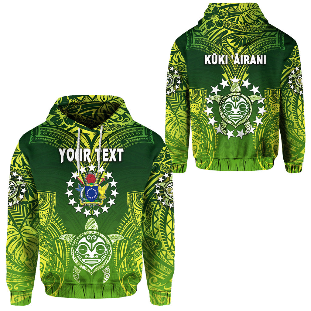 Custom Cook Islands Hoodie Happy Independence Anniversary LT8 Unisex Green - Polynesian Pride