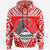 American Samoa Hoodie Unique Eagle Feather Texture Red Unisex Red - Polynesian Pride