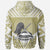 American Samoa Hoodie Unique Eagle Feather Texture Yellow - Polynesian Pride