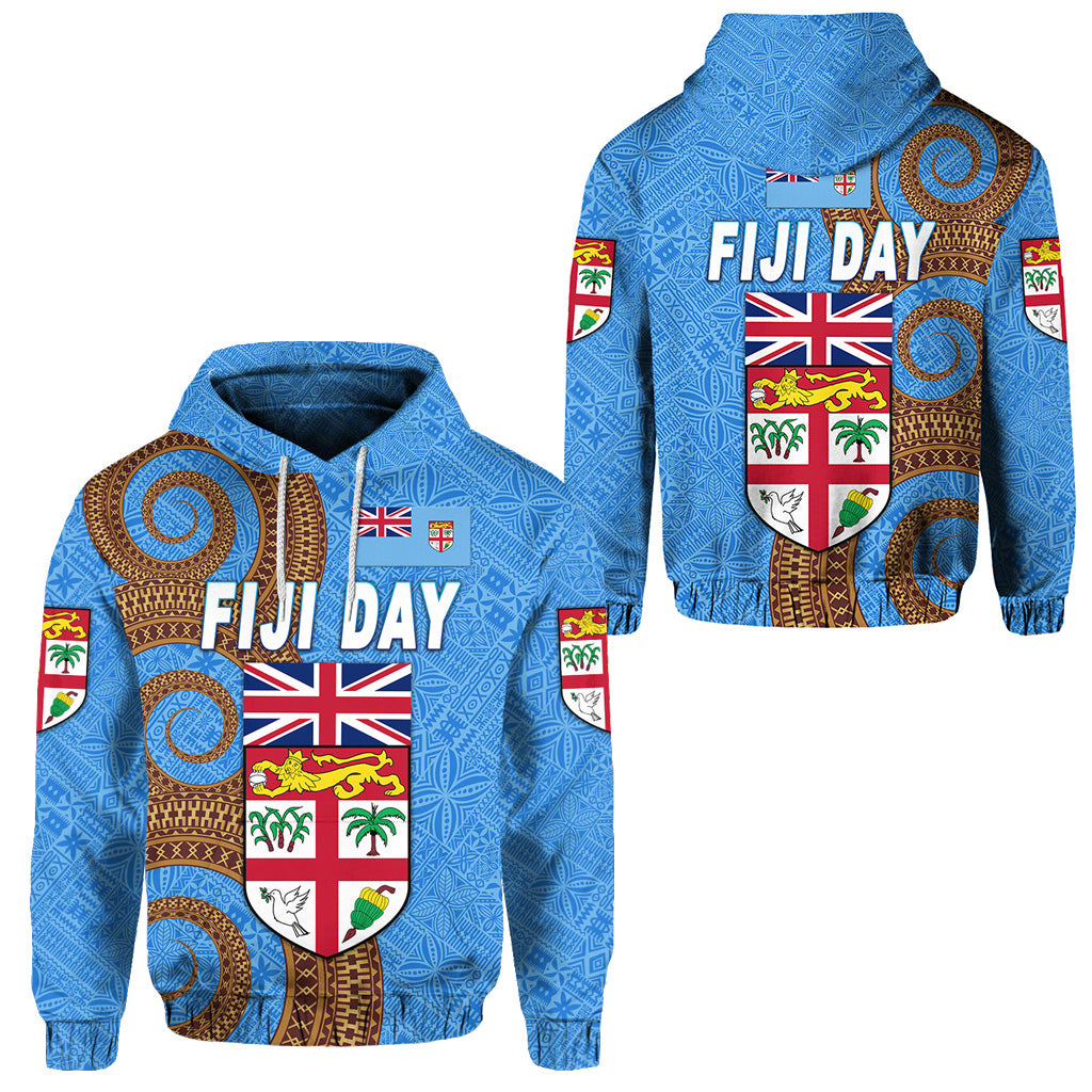 Fiji Day Hoodie Independence Anniversary Simple Style LT8 Unisex Blue - Polynesian Pride