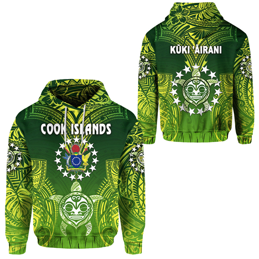 Cook Islands Hoodie Happy Independence Anniversary LT8 Unisex Green - Polynesian Pride