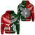 New Zealand Tonga Hoodie Maori and Polynesian Together Green LT8 Unisex Red - Polynesian Pride