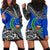 Pohnpei Hoodie Dress - Pohnpei FlagFall In The Wave K9 Blue - Polynesian Pride