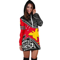 Papua New Guinea Hoodie Dress - Papua New Guinea Flag Fall In The Wave K9 - Polynesian Pride