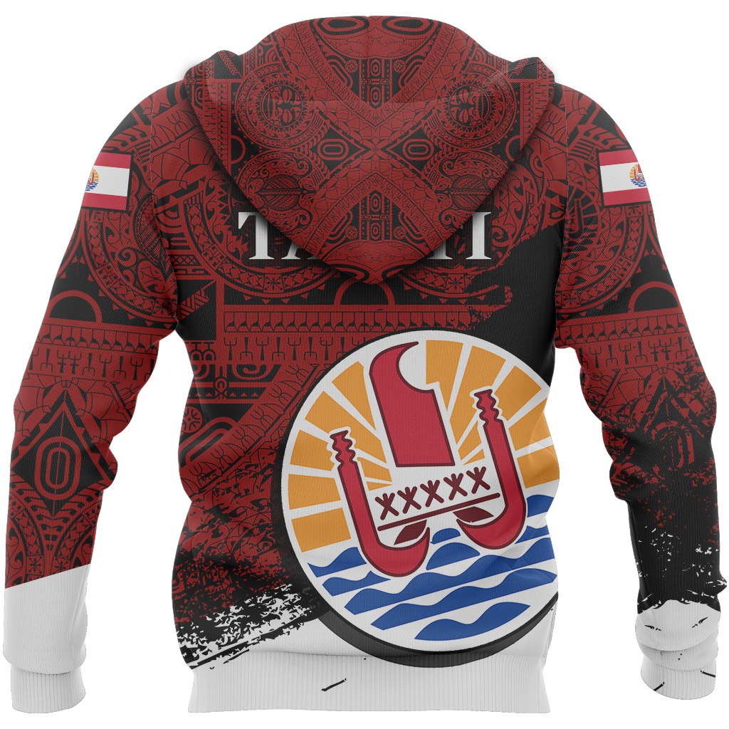 Tahiti Hoodie Tahiti Flag Polynesian Tattoo Special Z2 - Polynesian Pride