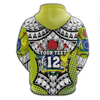 Custom Cook Islands Rugby Zip Hoodie Version Special - Polynesian Pride