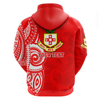 Custom Kolisi Tonga Hoodie Mate Maa Tonga Polynesian Tattoo Style - Polynesian Pride
