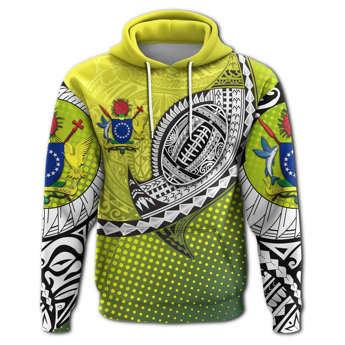 Custom Cook Islands Rugby Hoodie Version Special - Polynesian Pride
