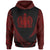 Samoa Hoodie Red Polynesian Patterns Sport Style Unisex Black - Polynesian Pride