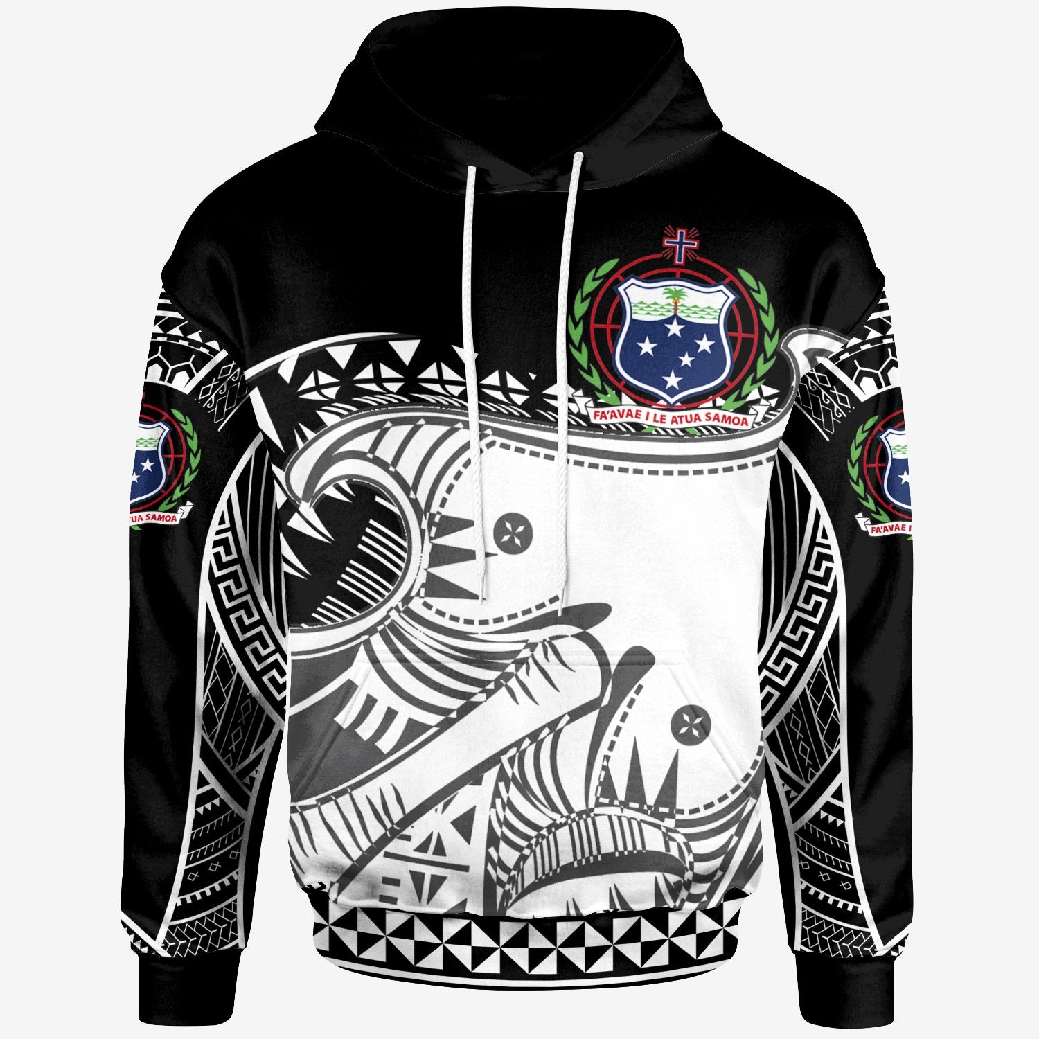 Samoa Custom Hoodie Dynamic Sport Style Black Color Unisex Black - Polynesian Pride