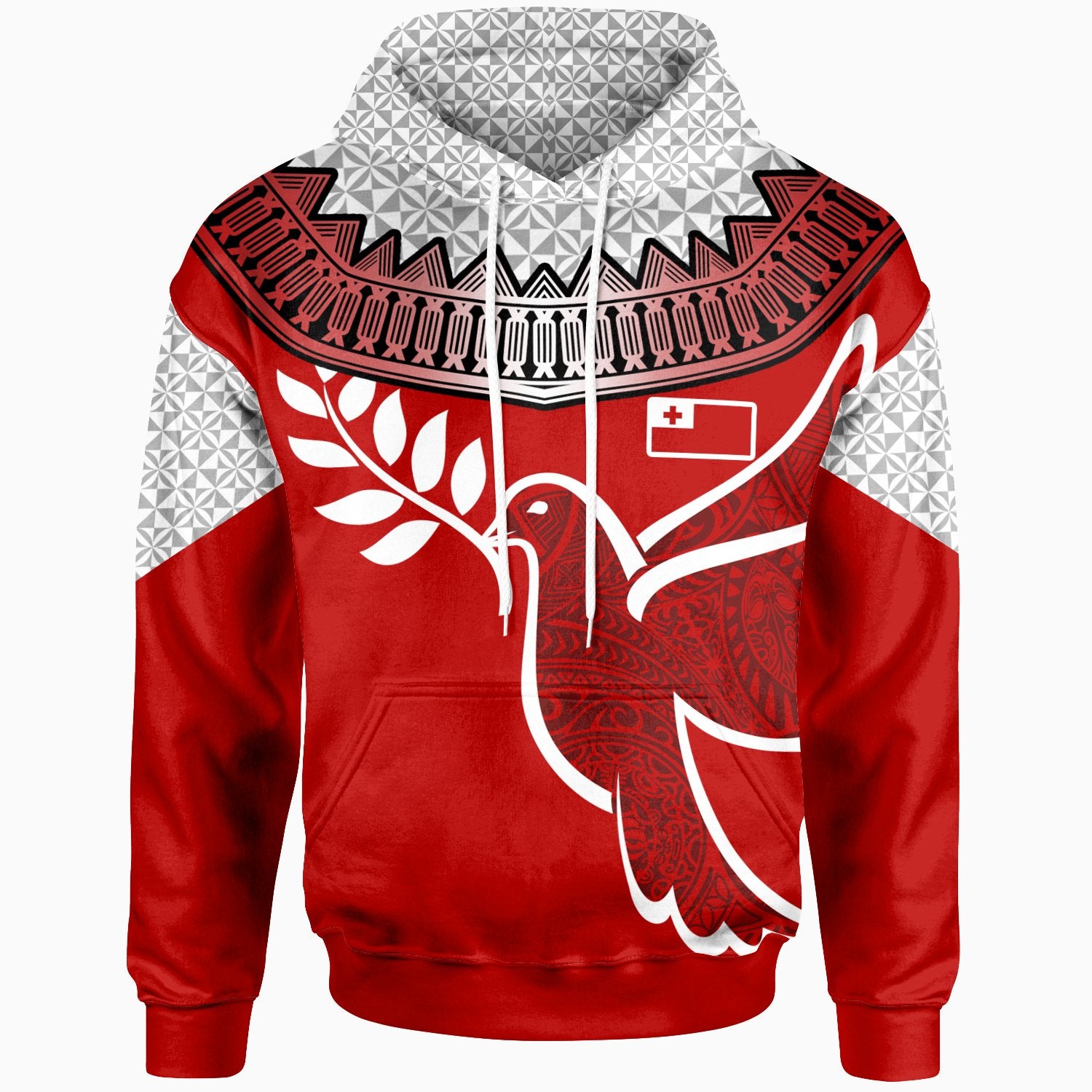 Tonga Custom Hoodie Dynamic Sport Unisex Red - Polynesian Pride