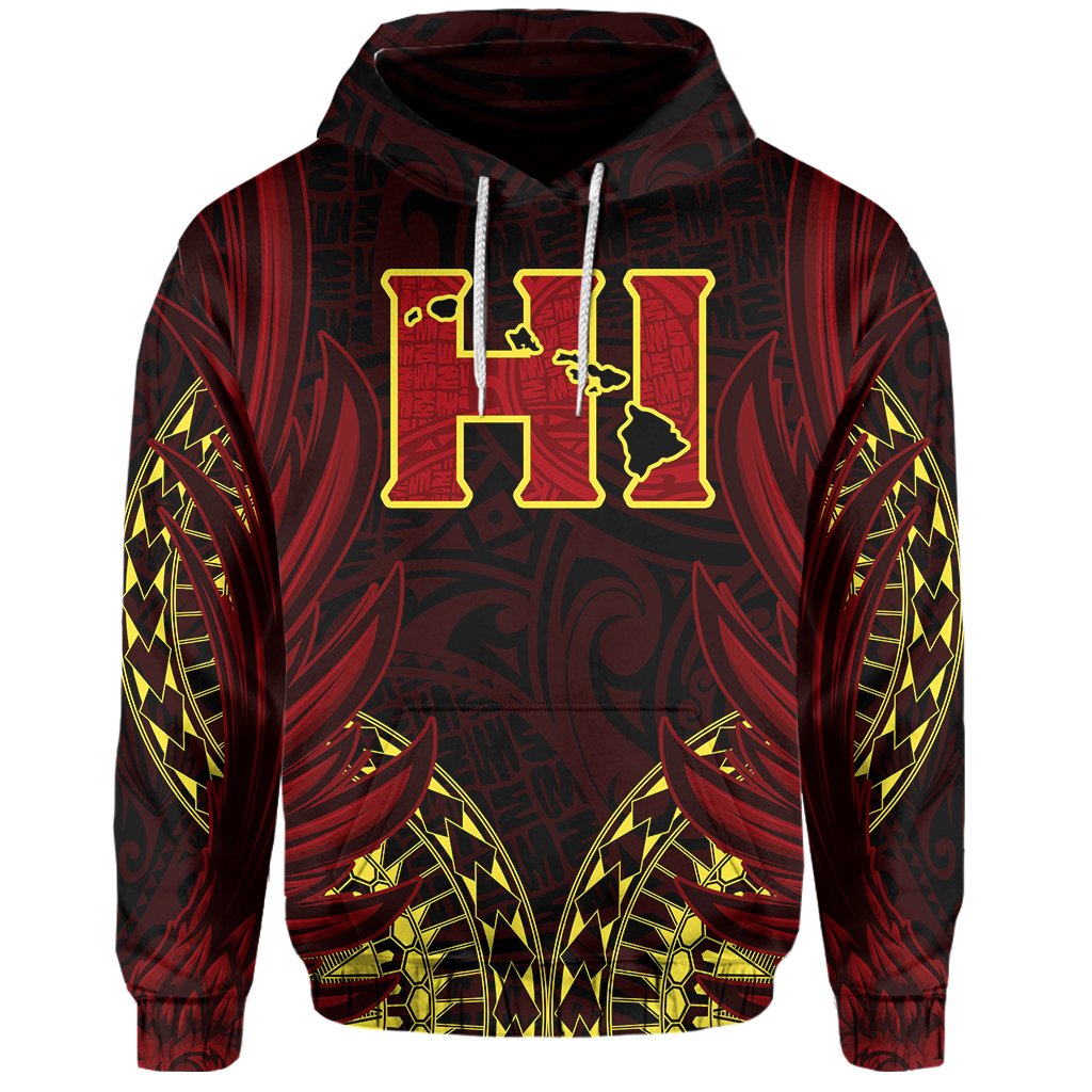 Hawaiian Hoodie Kanaka Wings Hawaii Hoodie JV Style - Polynesian Pride