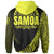 Samoa Zip Hoodie Yellow Polynesian Patterns Sport Style - Polynesian Pride