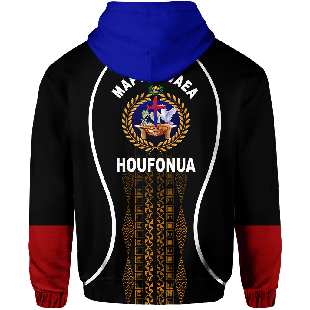 Custom Tonga Mapu A Vaea Zip Hoodie Houfonua Original Style LT8 - Polynesian Pride