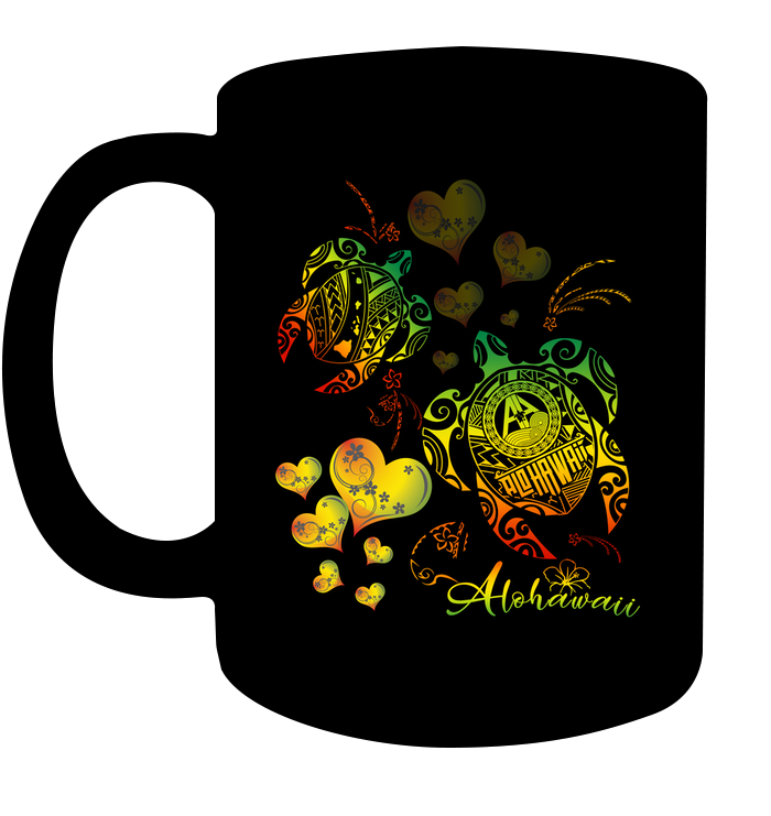 hawaiiTurtle Couple Love Polynesian Mug - AH - Polynesian Pride