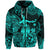 Custom Hawaii Hula Girl Polynesian Zip Hoodie Unique Style Turquoise LT8 - Polynesian Pride