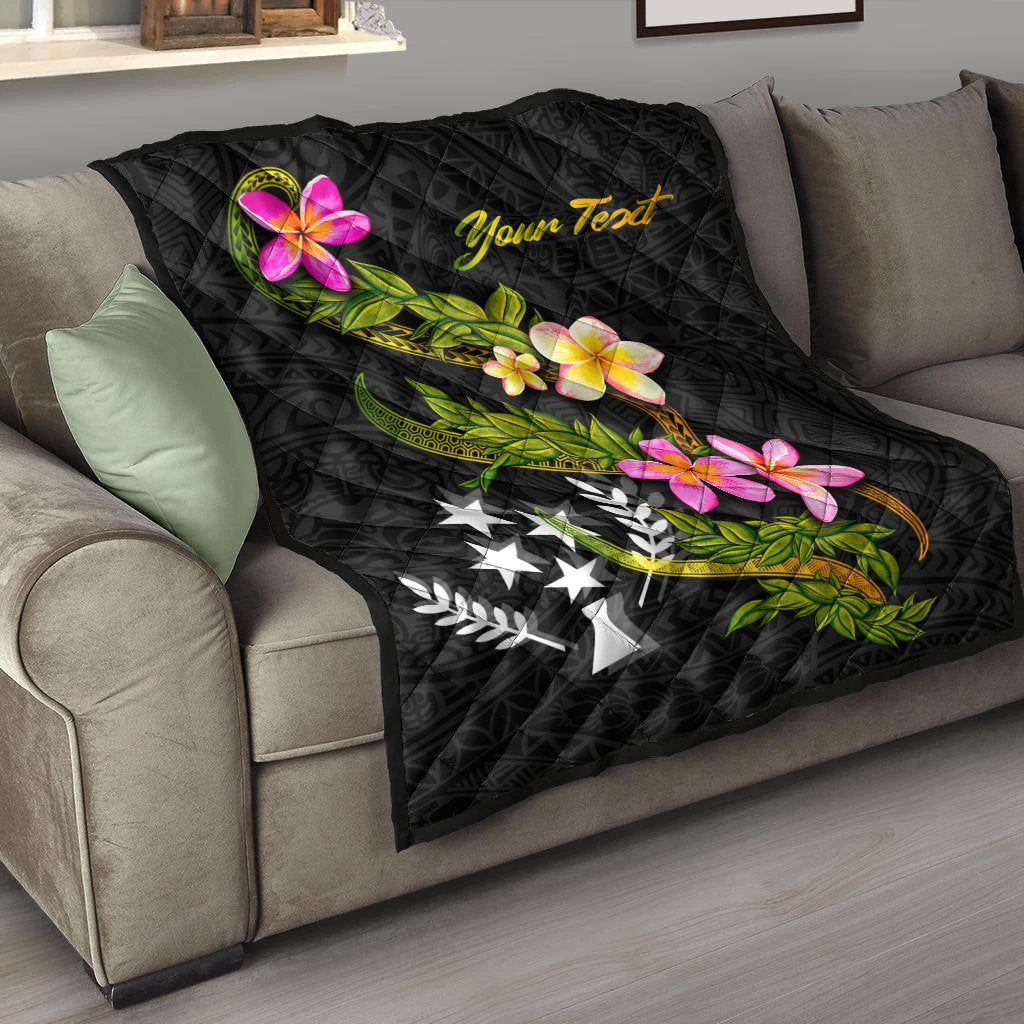 Kosrae Polynesian Custom Personalised Quilt - Plumeria Tribal - Polynesian Pride