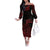 Polynesian Pride Red Tribal Polynesian Women Off Shoulder Long Sleeve Women Art - Polynesian Pride
