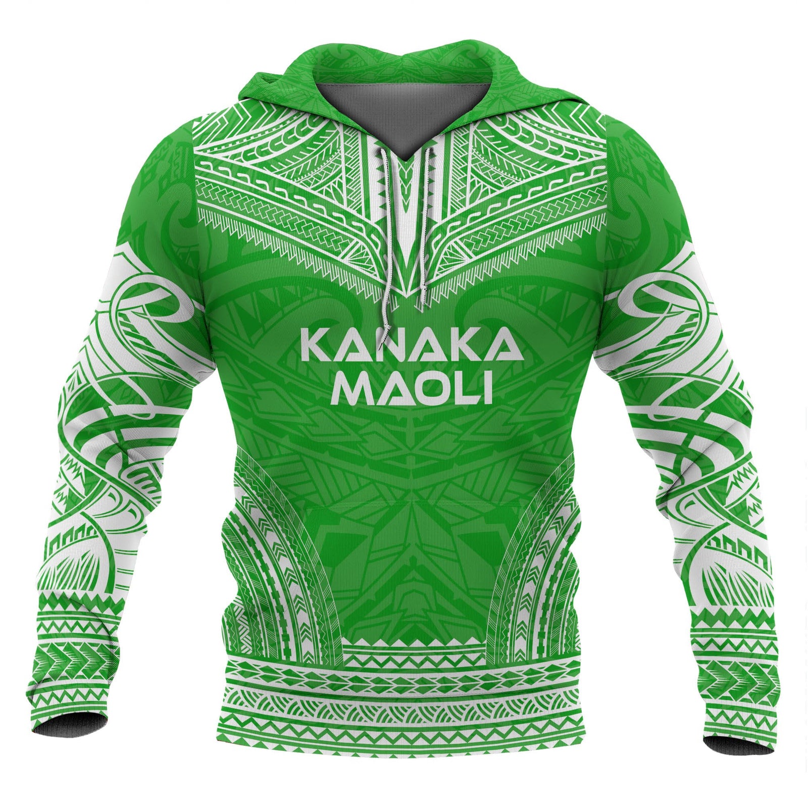 Kanaka Maoli Polynesian Chief Hoodie Unisex Green - Polynesian Pride